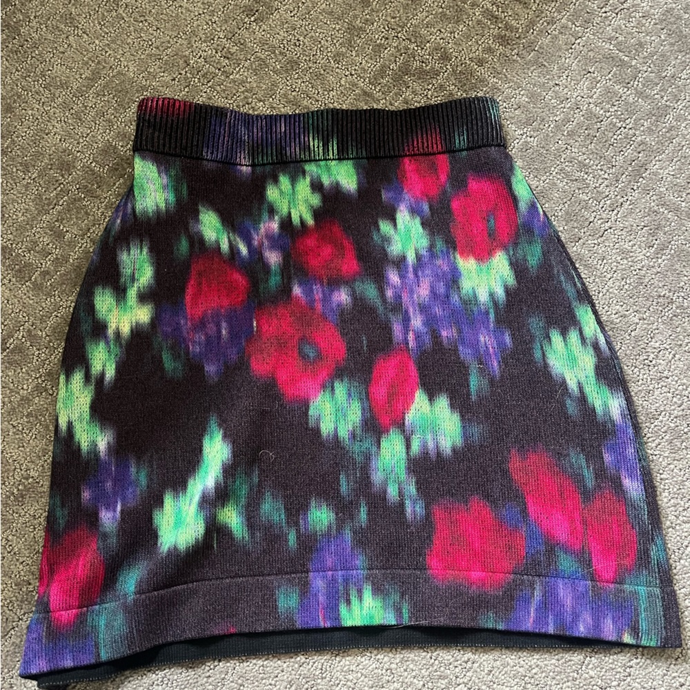 Kenzo ‘Blurred Flowers’ Mini Skirt
